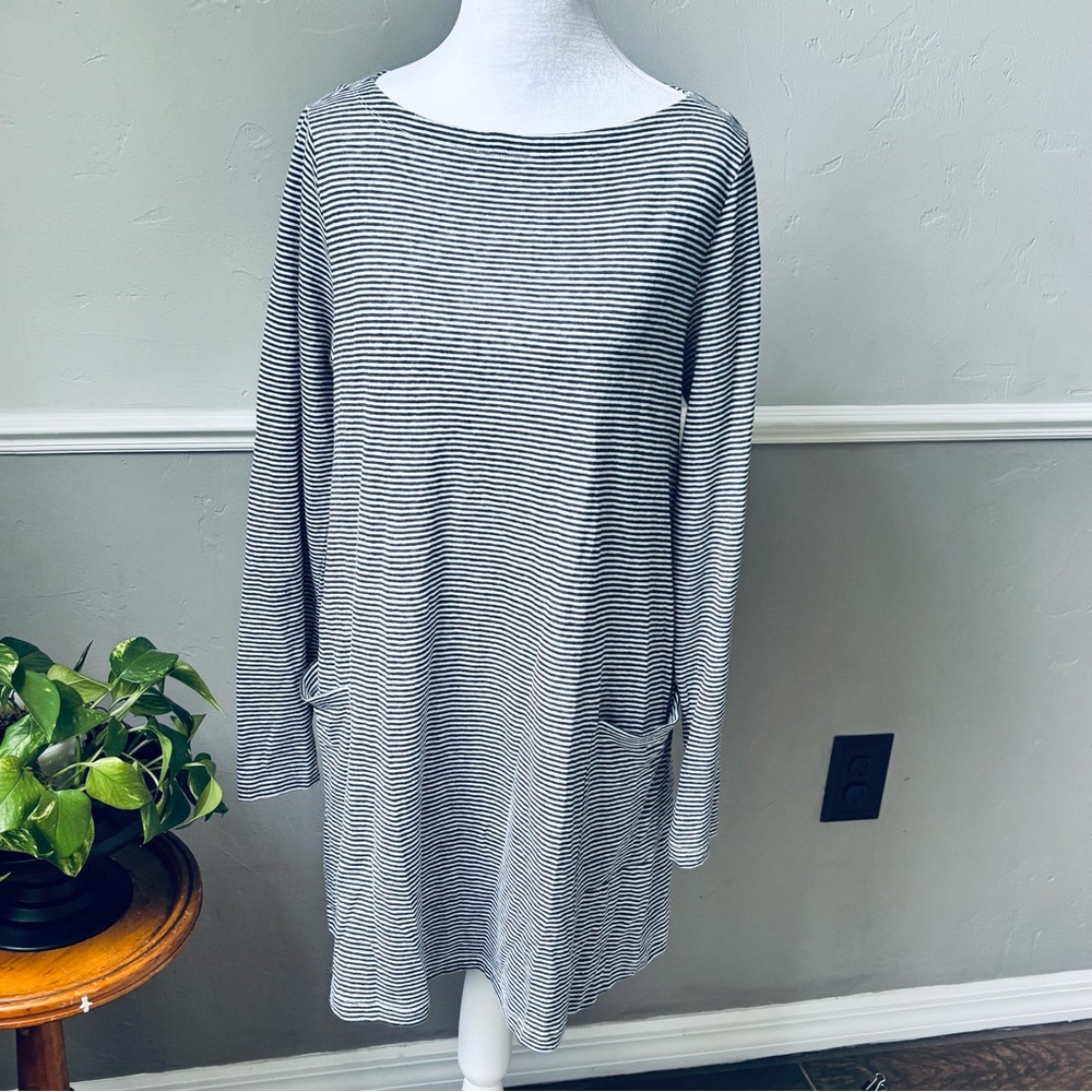 Eileen Fisher Striped Knit Tunic Top